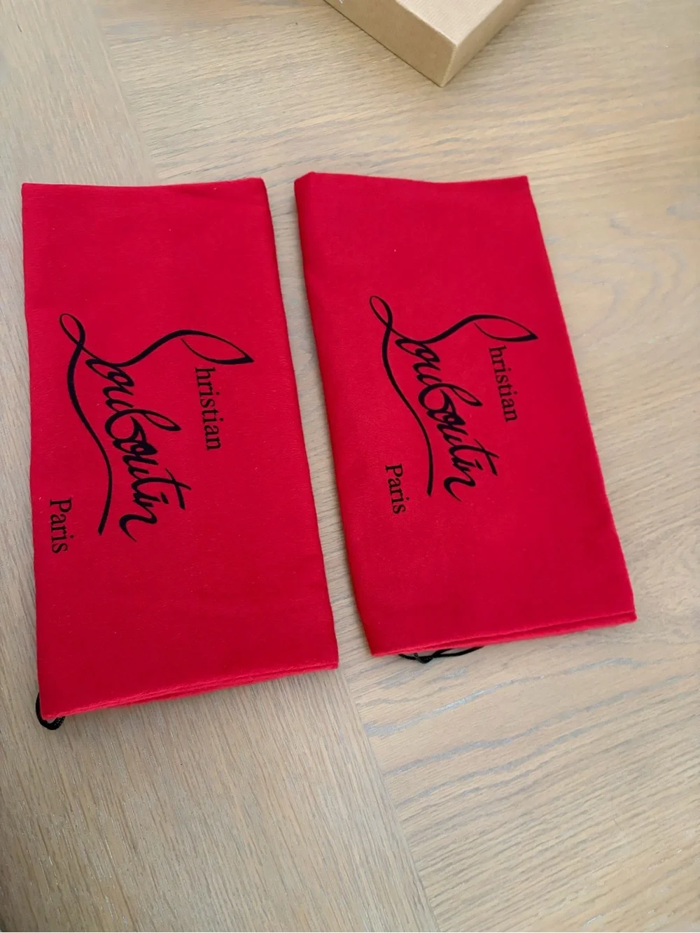 Christian Louboutin Tan Branding Shoe Box with White Logo
